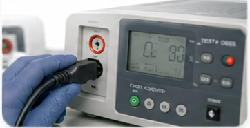 Pruebas de seguridad eléctrica en equipo médico