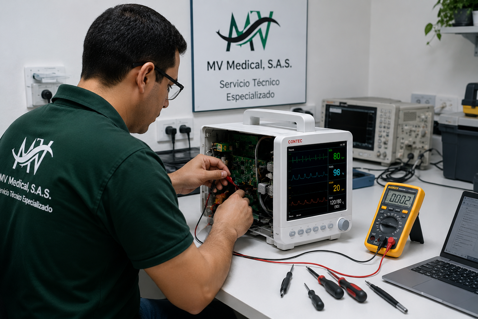 Servicio técnico especializado para equipo médico